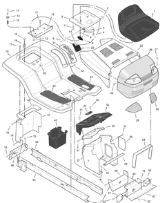Part Location Diagram of F-020718L Murray Instruction Book & Parts List